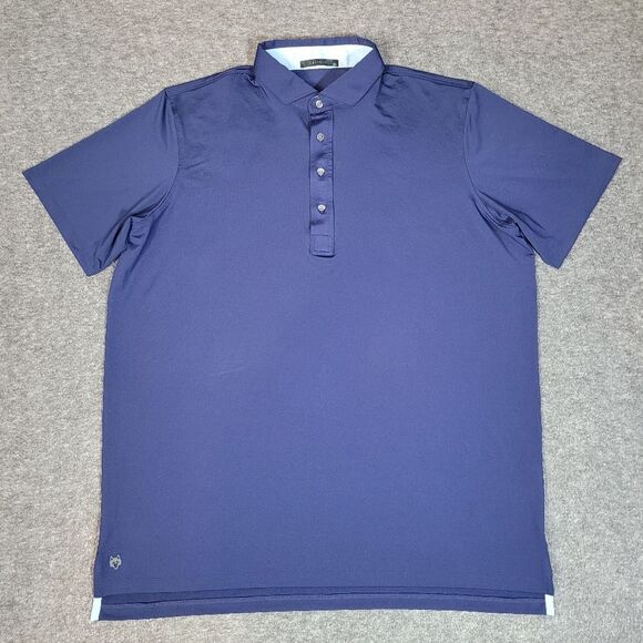 Greyson Mens Polo Golf Shirt Size XL Blue Navy Performance Short Sleeve - Picture 1 of 11